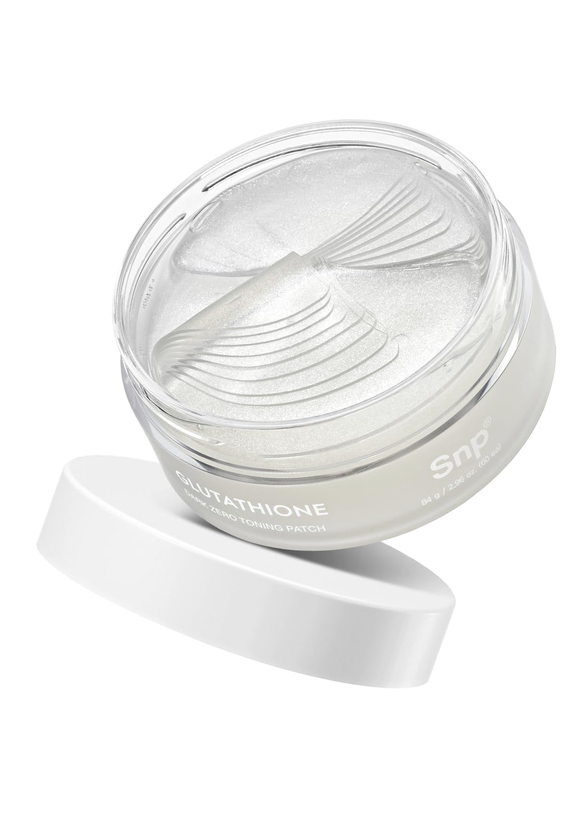 SNP 99% Glutathione Eye Patch packaging highlights antioxidant care for brighter under-eye skin.