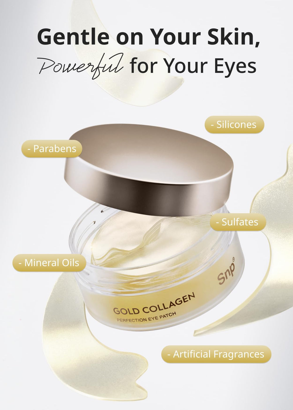 SNP eye patch application routine suggests morning or night use.