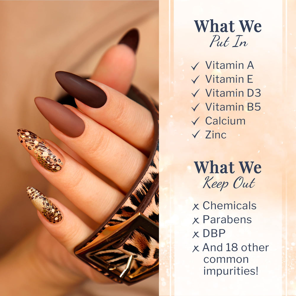 SNS 10-Free formula keeps nails healthier while delivering rich color