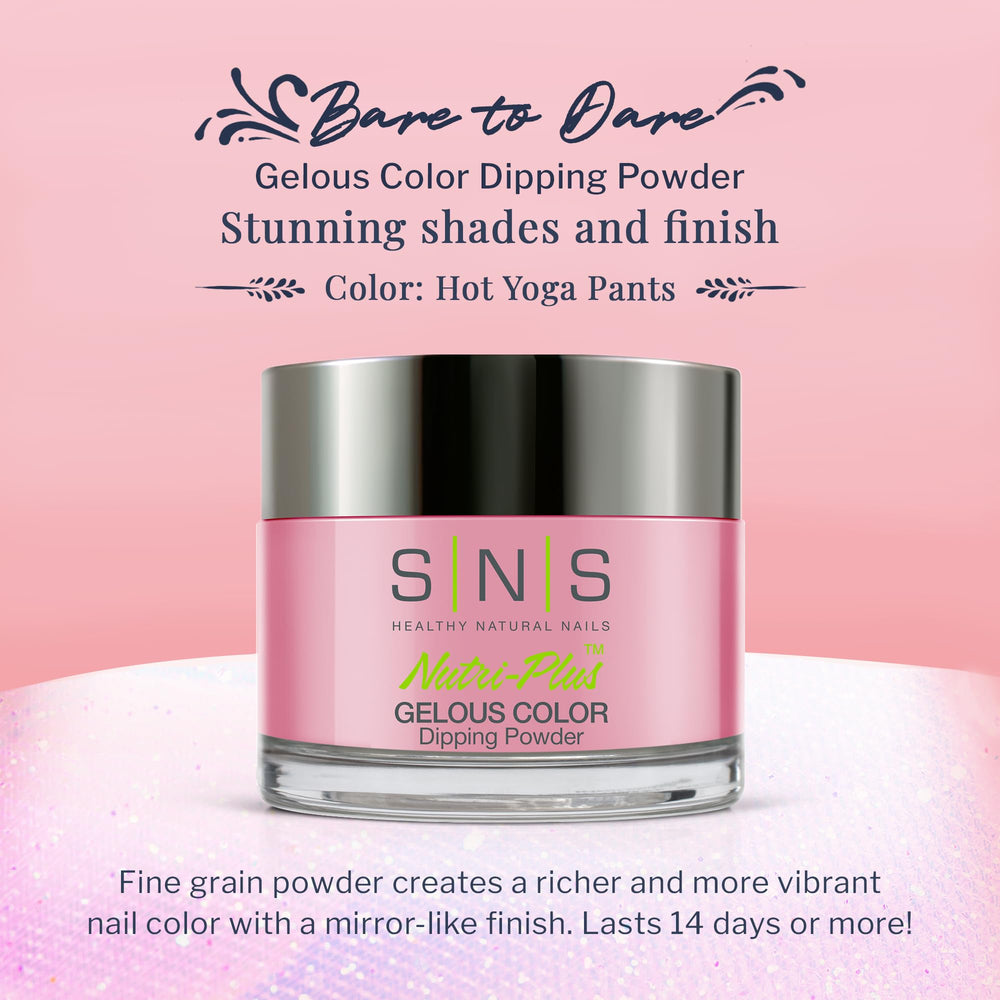 SNS Bare to Dare Hot Yoga Pants shimmer finish delivers rich color