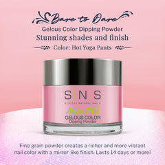 SNS Bare to Dare Hot Yoga Pants shimmer finish delivers rich color