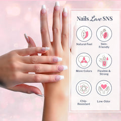 SNS Dip Base Coat supports strong, flexible natural nails.