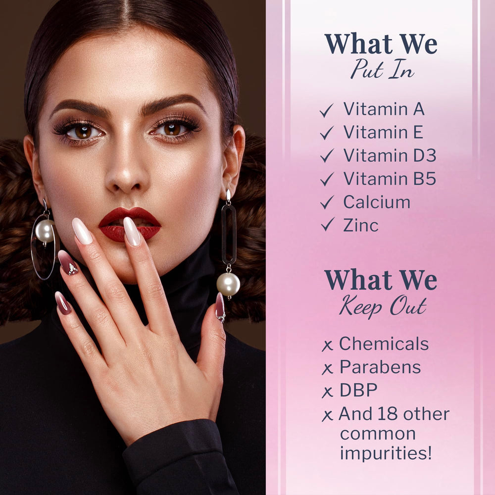 SNS Nutri-Plus base and topcoat nourishes nails during color system.