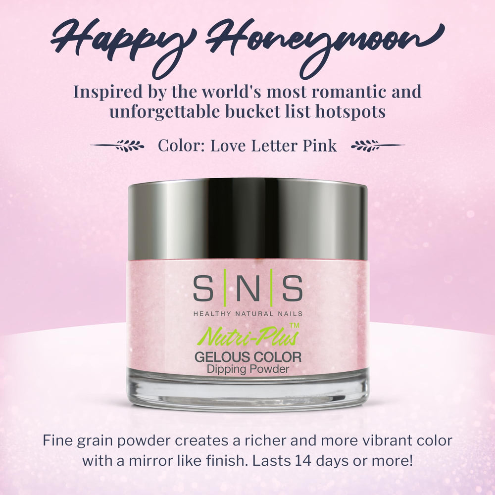 SNS Nail Dip Powder jar close-up highlights smooth texture for easy at-home application.