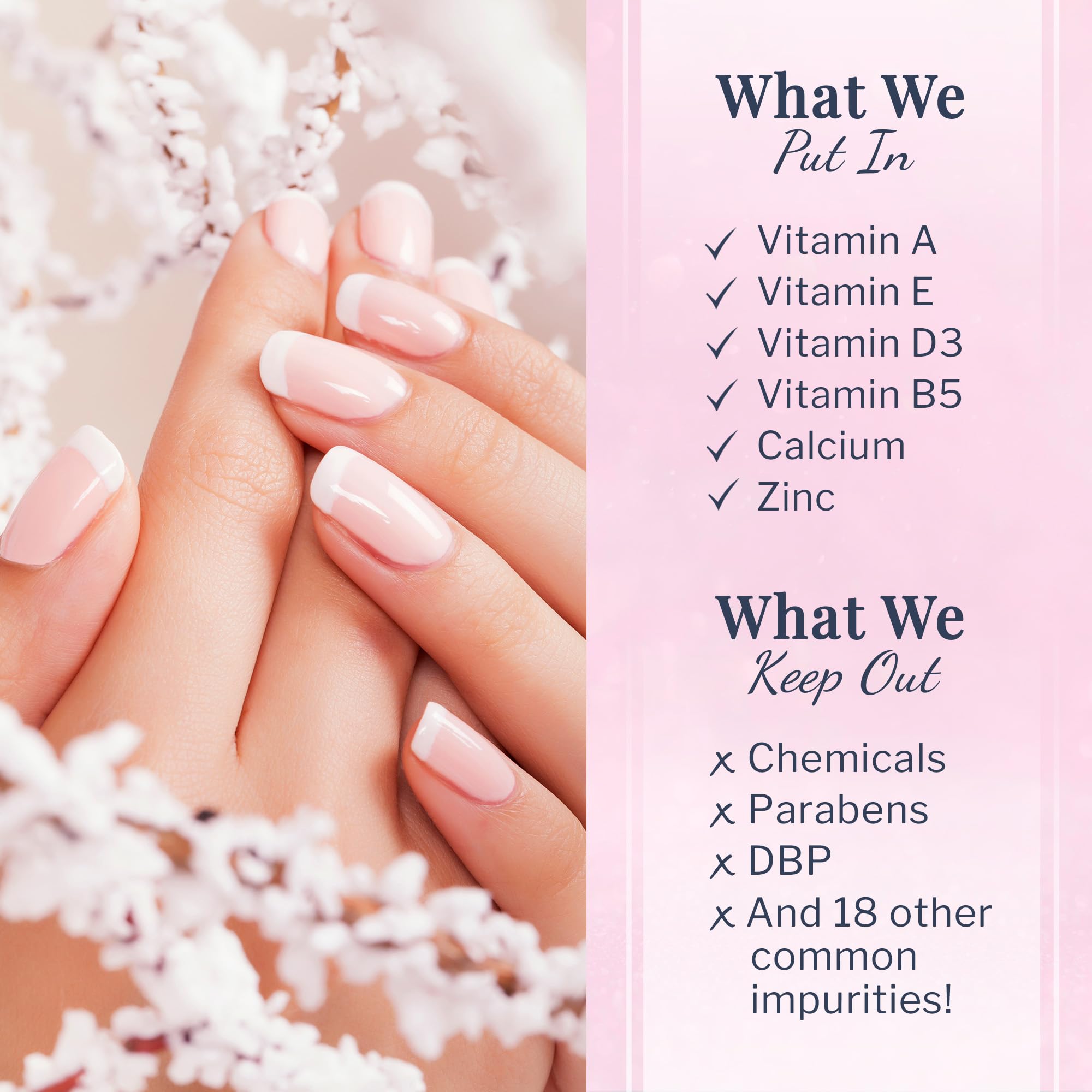 SNS Nutri-Plus System nourishes nails and cuticles.