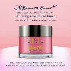 SNS What A Tulle! color swatch highlighting rich depth without UV lamp needed.
