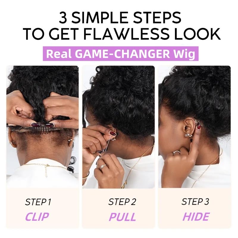 snv Game Changer 360 Glueless Wig HD lace close-up showing skin-melt