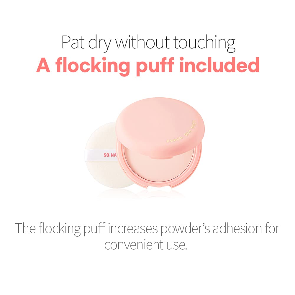 So Natural Peach Deo Pact underarm-tone helps reduce dull skin with a subtle glow.