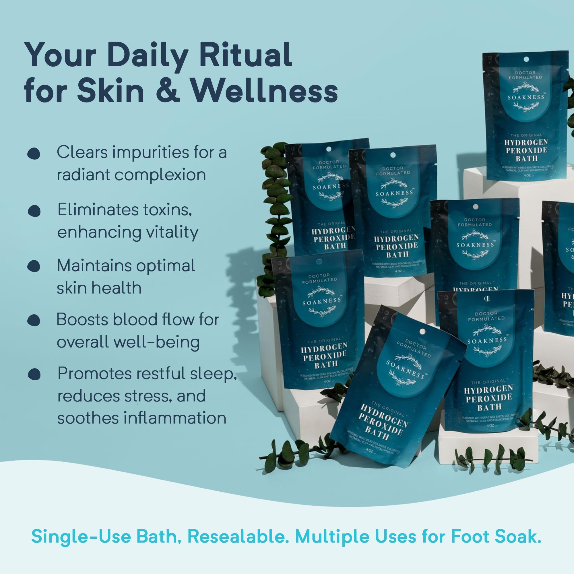 Soakness ingredients card highlighting minerals including silicon dioxide