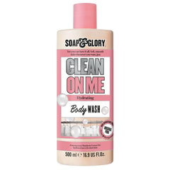 Soap and Glory Original Pink Clean On Me bottle with hydrating lather for daily skin hydration