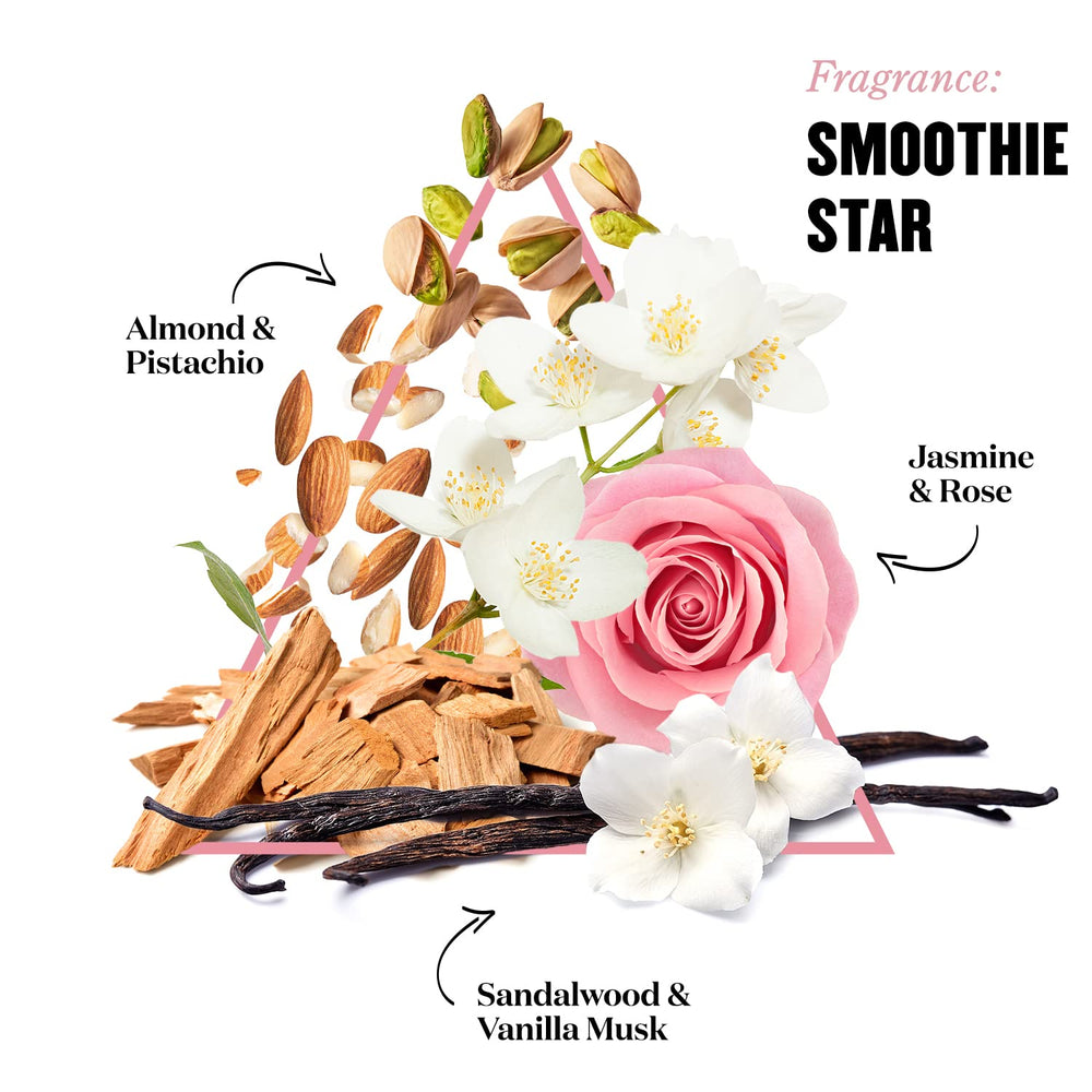 Almond and vanilla scented Soap & Glory lotion for a comforting scent.
