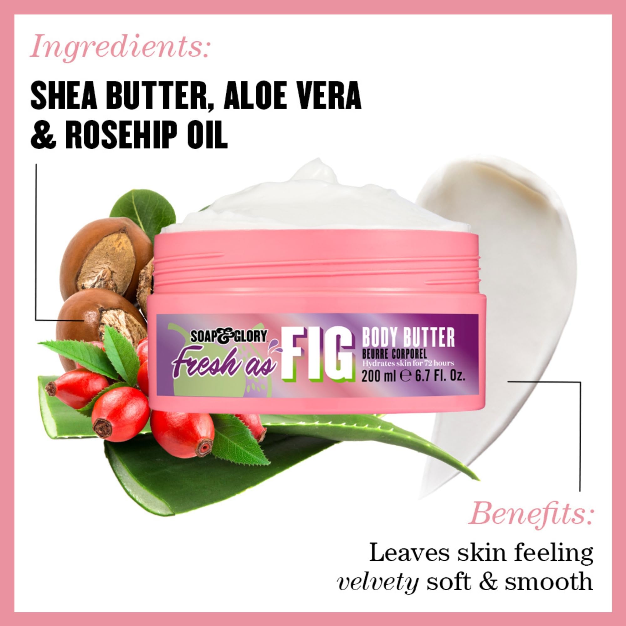 Soap & Glory butter is applied to damp skin for smoother hydration.