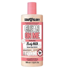 Soap & Glory Clean On Me 500 ml bottle front, ideal for a refreshing morning cleanse.