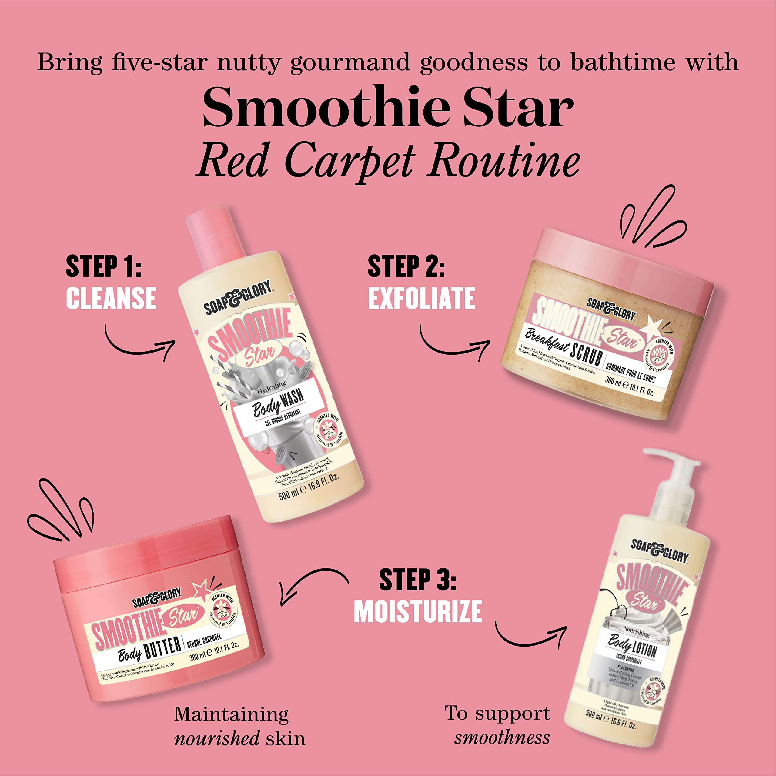 Coconut oil hydrates and softens skin with Smoothie Star lotion.