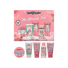 Soap & Glory Glorious Five Body Butter nourishes deeply for soft, hydrated skin.