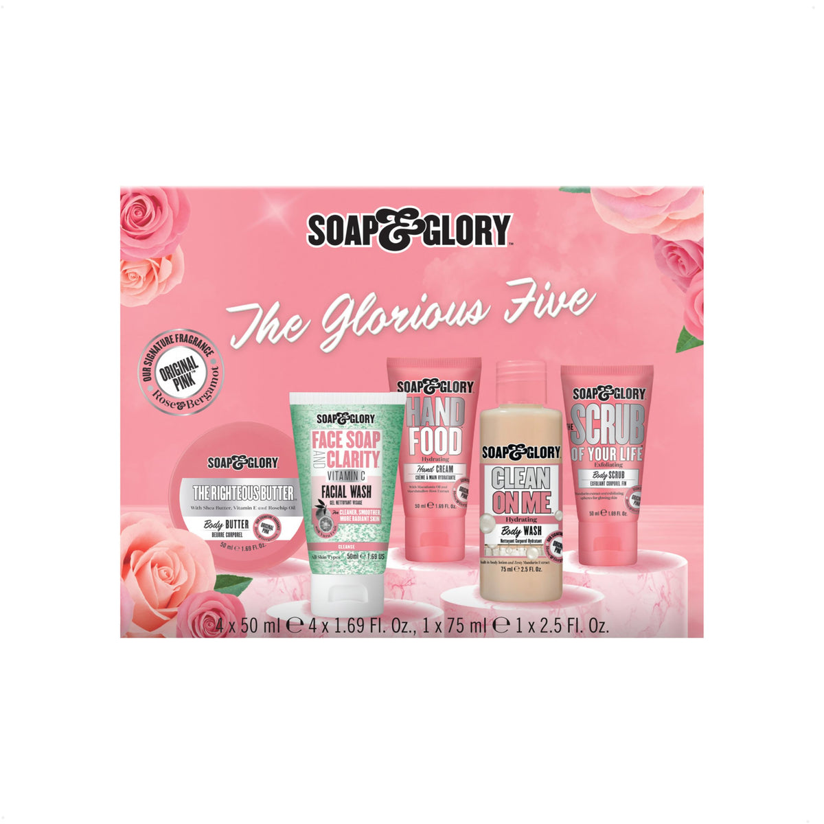 Soap & Glory Glorious Five Face Wash for bright, clean skin with vitamin C.