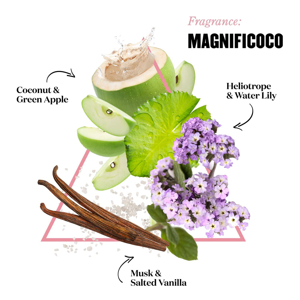 Magnifi-Coco shea butter supports soft elbows and knees.