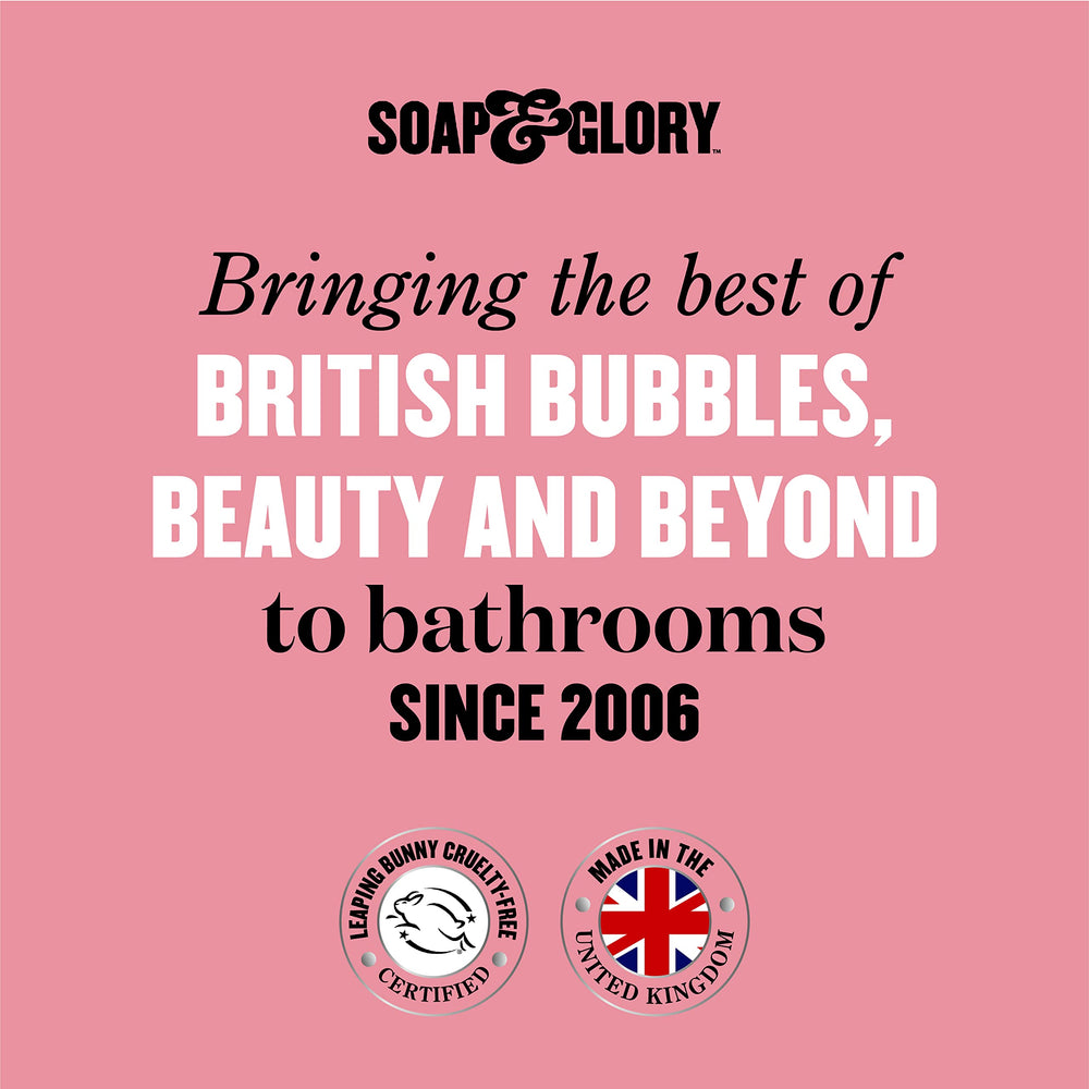 Soap & Glory Original Pink pump cap closeup highlighting easy-to-use design.