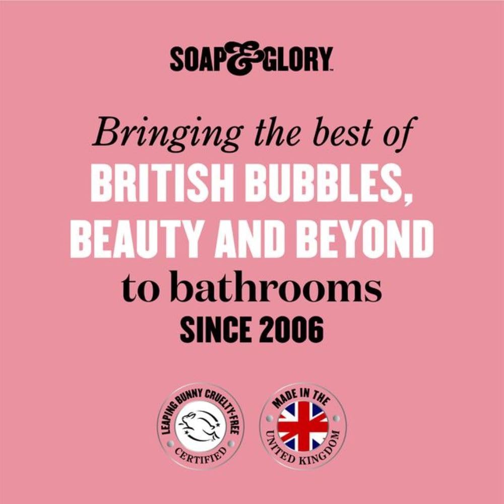 Per-pack information label on Soap & Glory product packaging.
