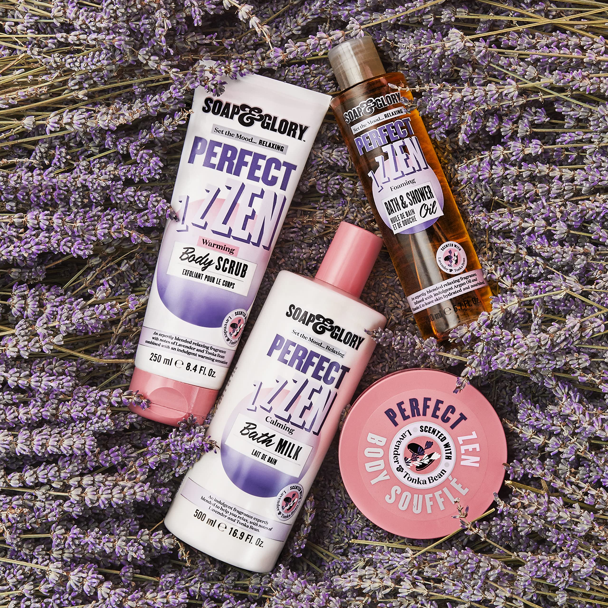 Soap & Glory Perfect Zen Exfoliating Scrub tonka bean note adds warm ambience