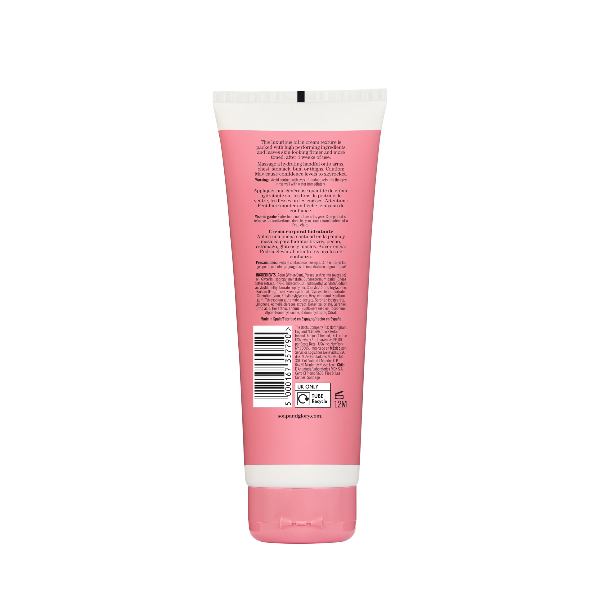 Soap & Glory The Firm-inator texture close-up with Acmella Oleracea and shea butter.