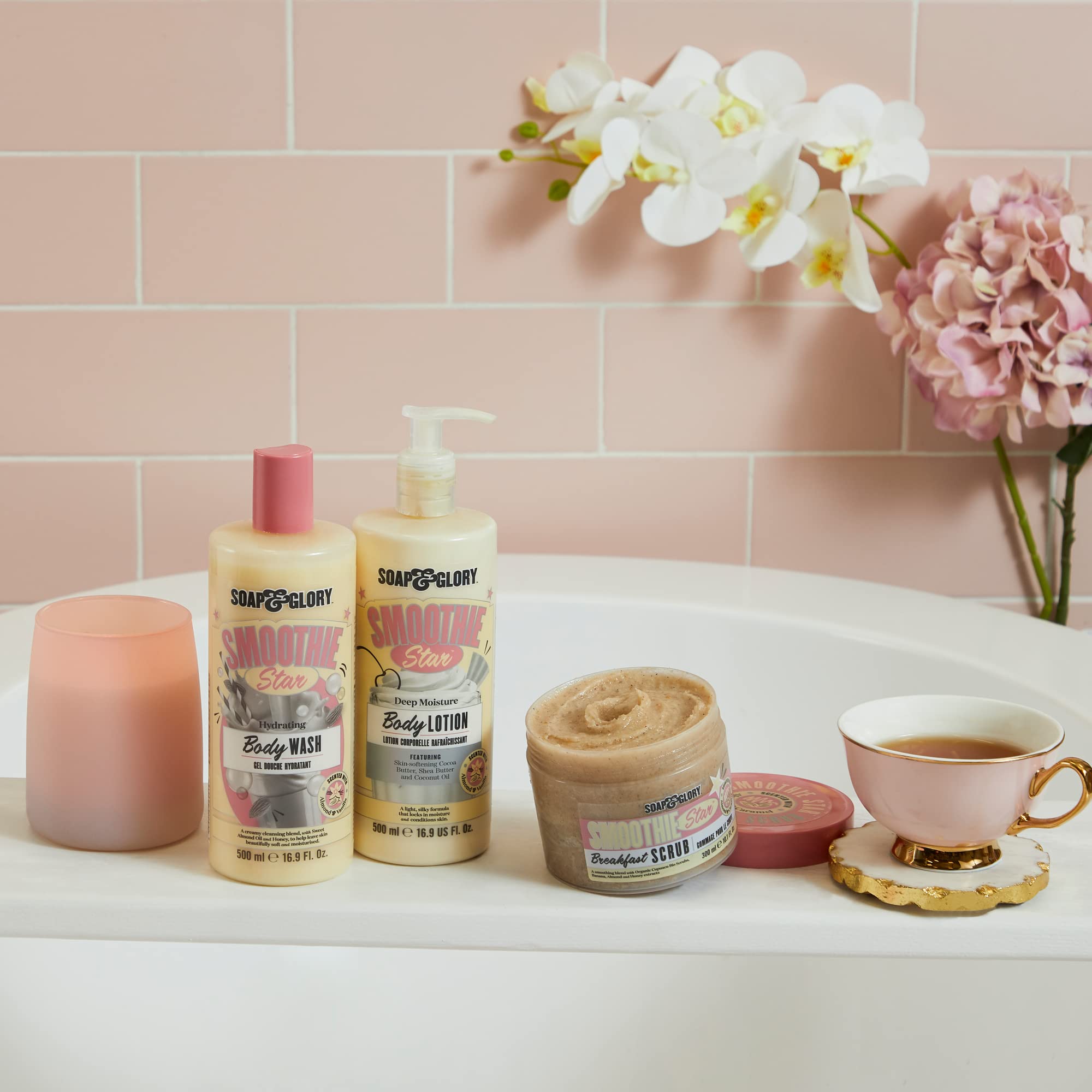Vegan Cocoa Butter and Coconut Oil formula nourishes skin.