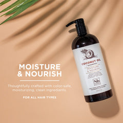 Soapbox Coconut Oil Shampoo lather closeup for rich cleansing