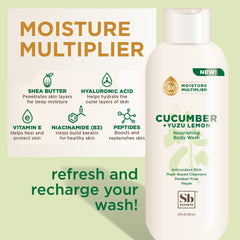 Soapbox cucumber-yuzu-lemon body wash three-pack highlights vegan, antioxidant-rich cleansing