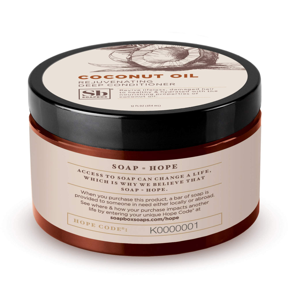Soapbox Deep Conditioner applied to wet hair for detangling