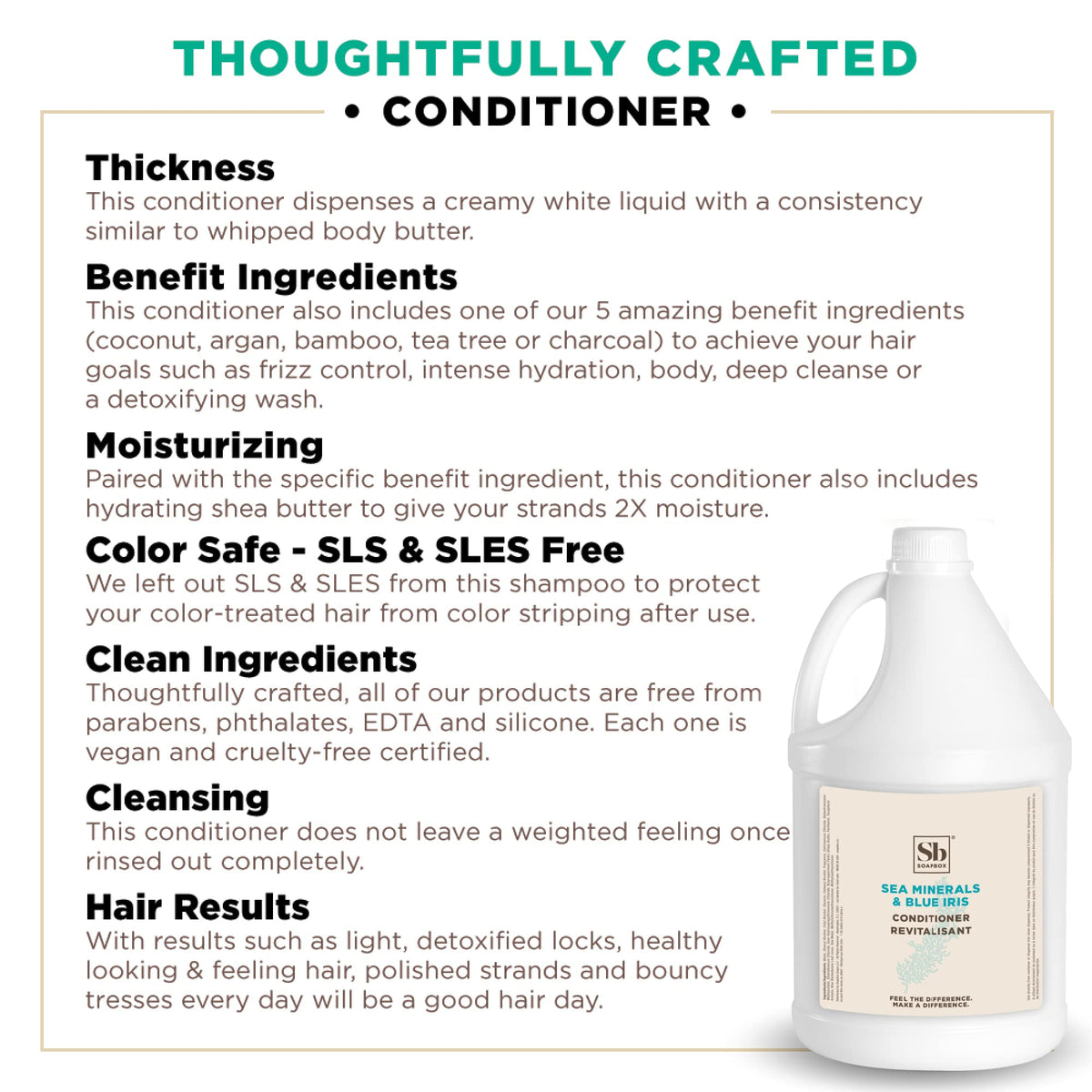 Soapbox Hair Conditioner Sea Minerals and Blue Iris pour demonstrates easy refilling.
