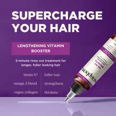 Soapbox Oh My Growth demonstrates hair application on damp strands focused on mid-lengths and ends.