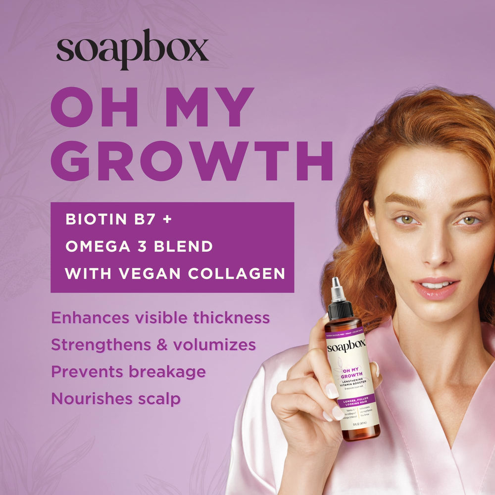 Soapbox Oh My Growth texture preview suggests a non-greasy, easy-to-style finish.