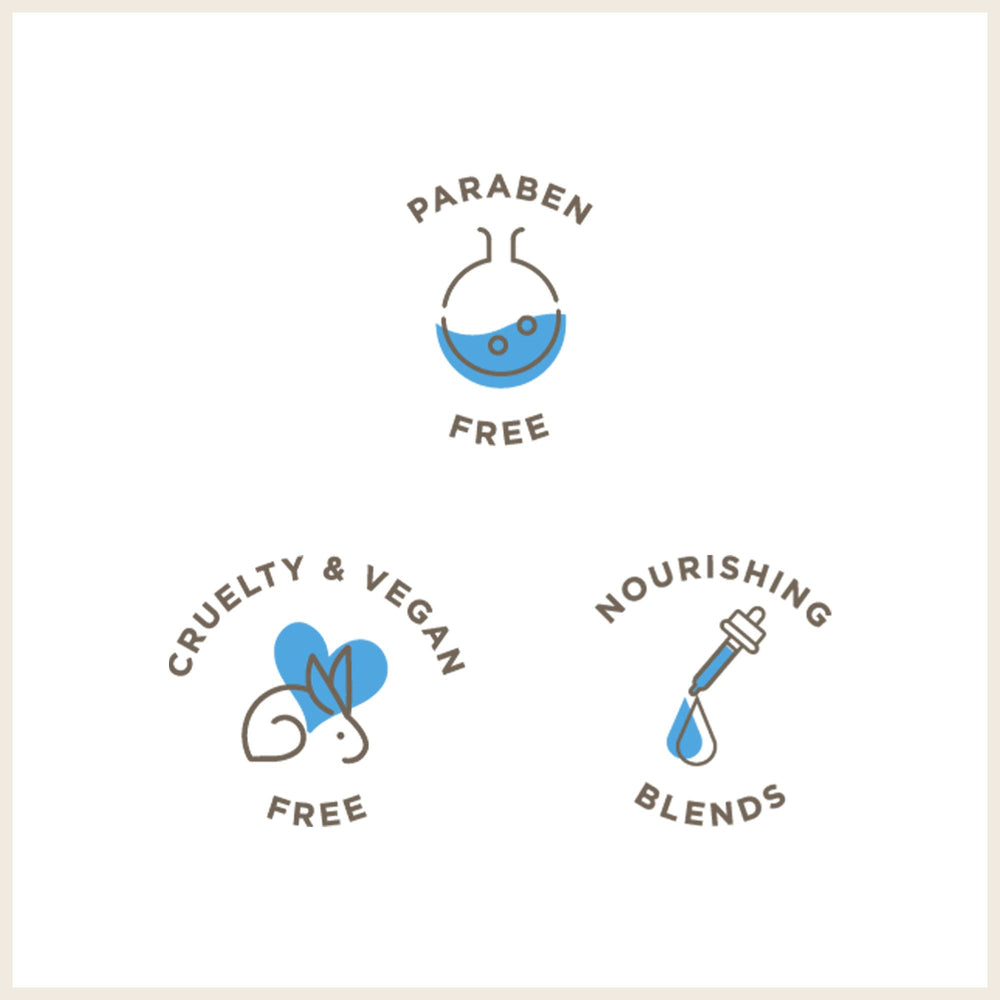 Hand soap with natural ingredients imagery, promoting vegan and cruelty-free formula.