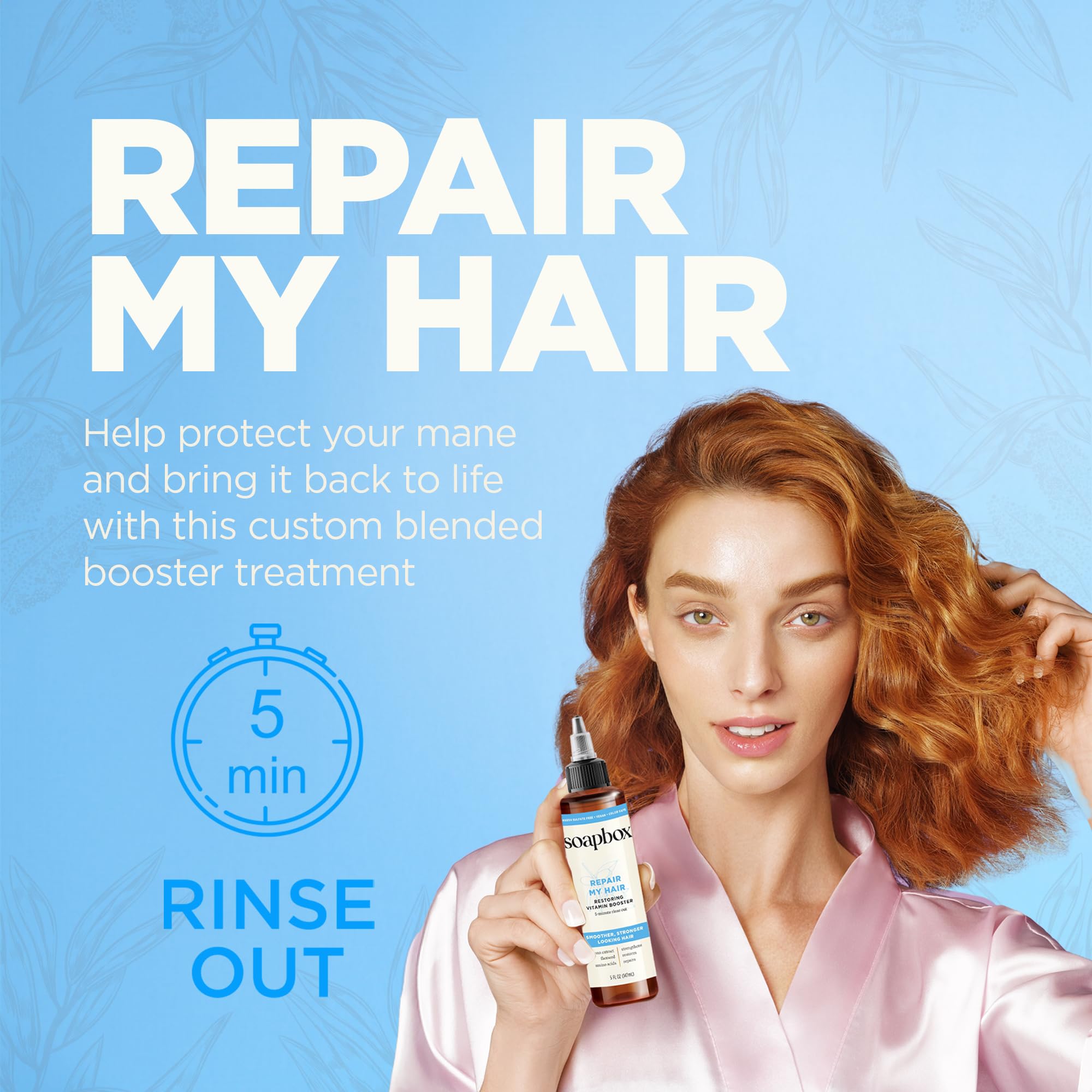 Soapbox Repairing Hair Treatment application section demonstrates even distribution