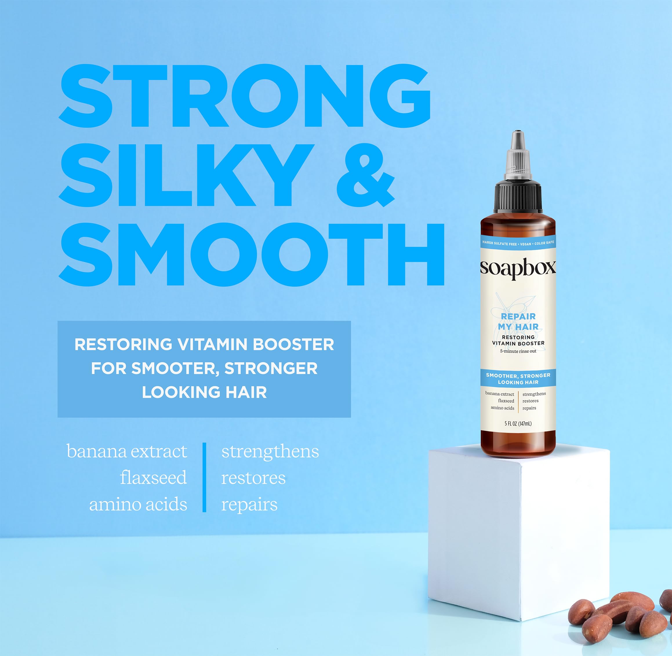 Soapbox Repairing Hair Treatment texture close-up with creamy consistency
