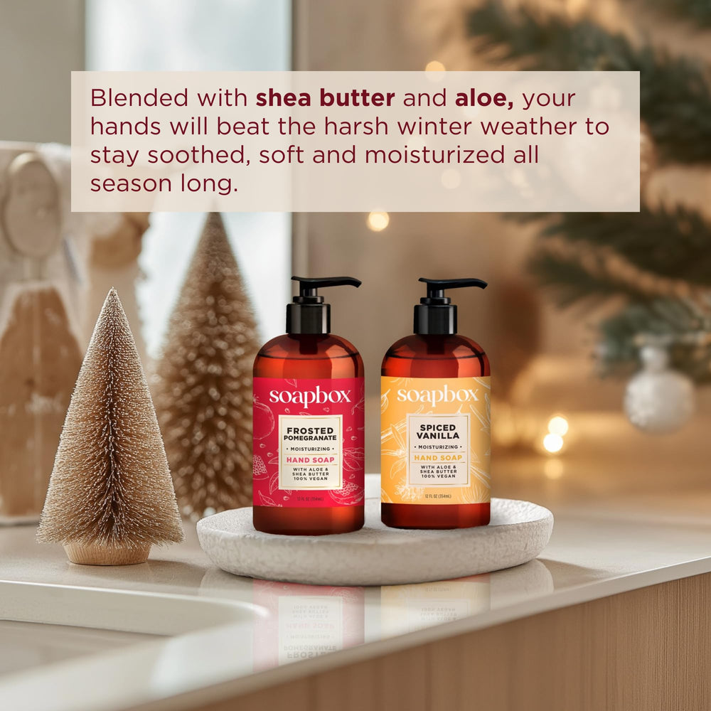 Soapbox hand soap with shea butter and aloe for skin comfort