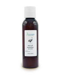 Soapeauty Australian Emu Oil bottle close-up highlights pure, skin-nourishing oil.