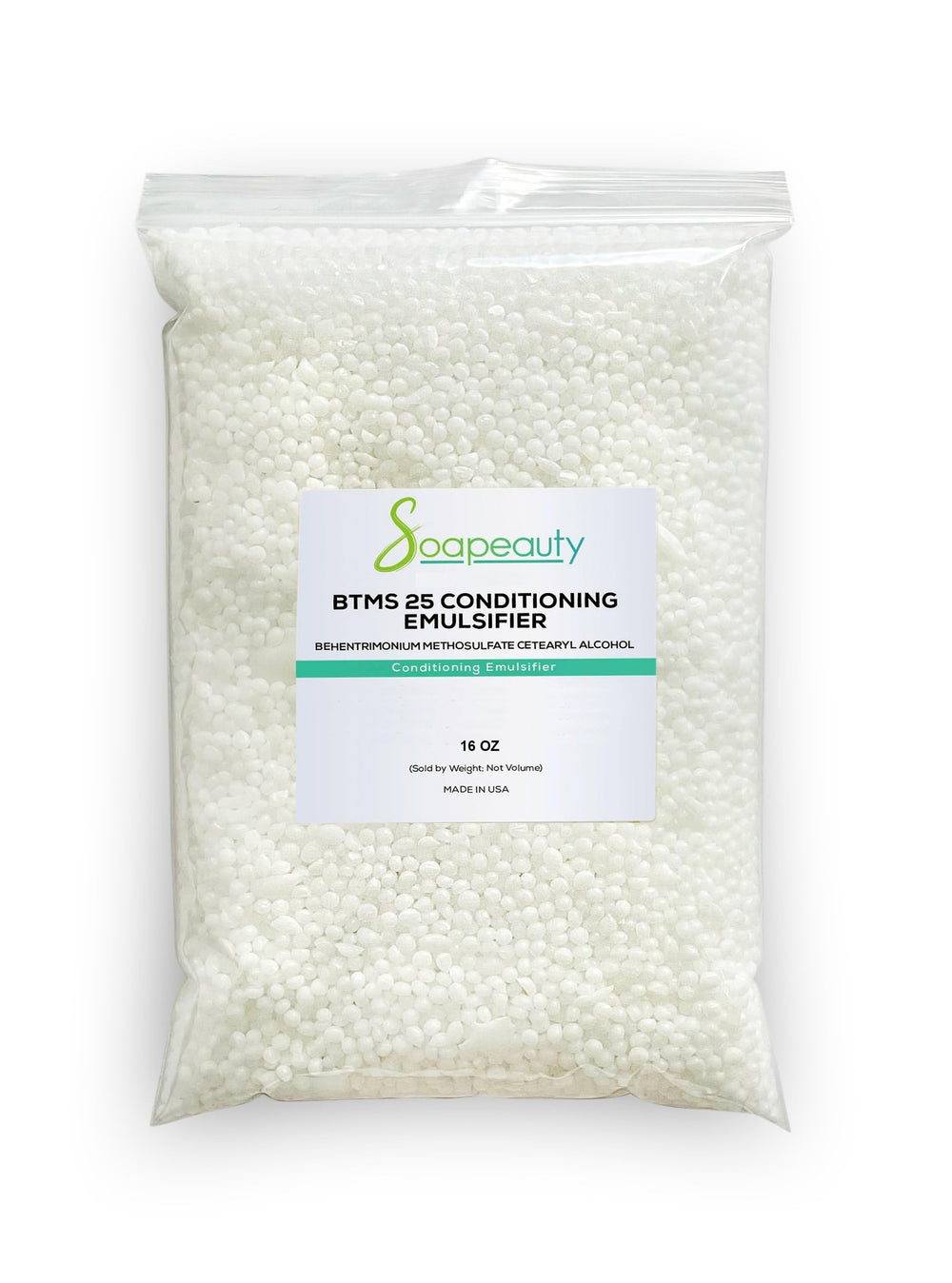 Soapeauty BTMS 25% bottle pour showing a smooth flow with potential detangling benefits