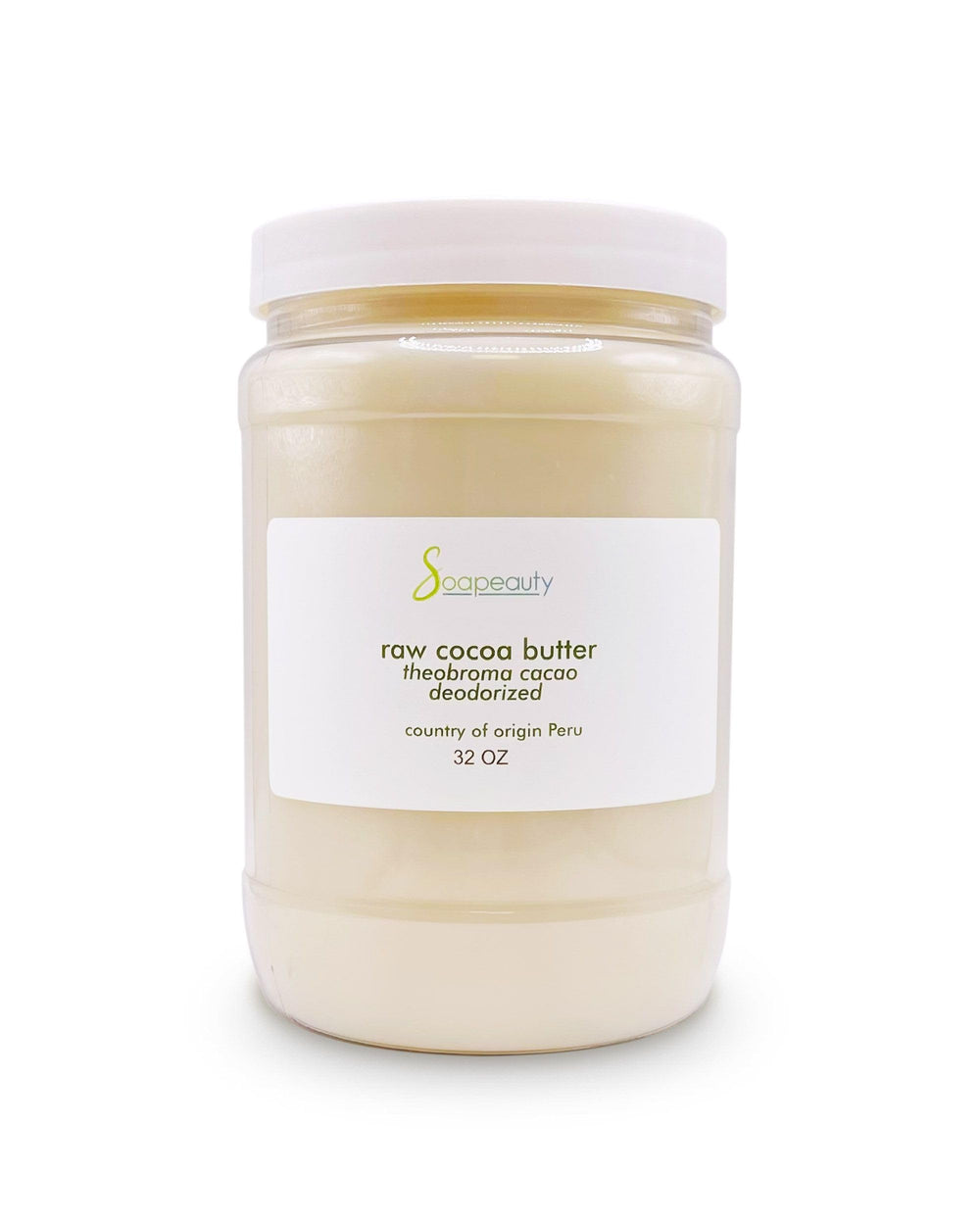 Soapeauty Cocoa Butter pour closeup for silky skin and DIY skincare recipes