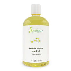 Soapeauty Meadowfoam Seed Oil bottle for lightweight skin and hair hydration.
