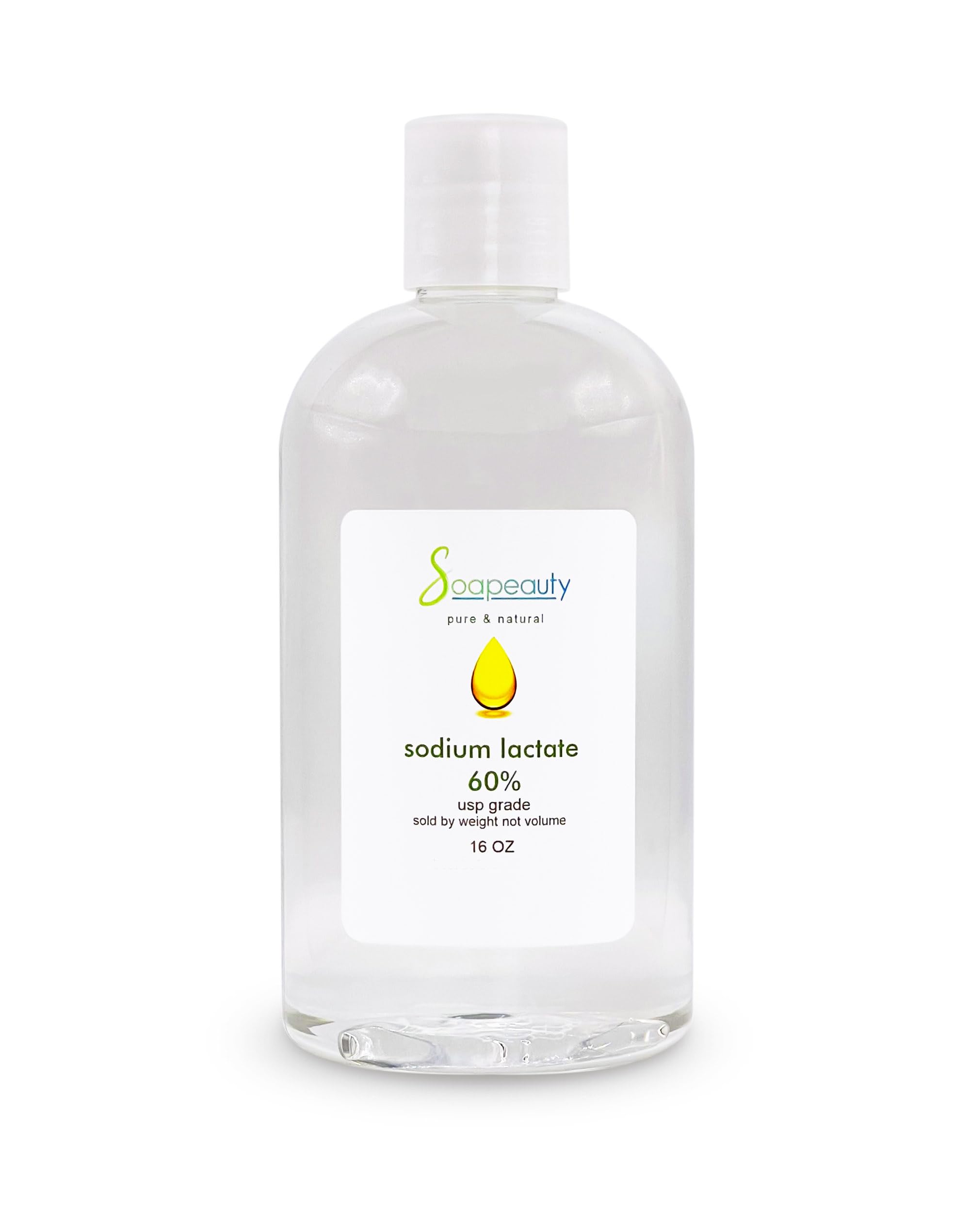 Soapeauty Sodium Lactate bottle pour shows humectant moisture for soaps.
