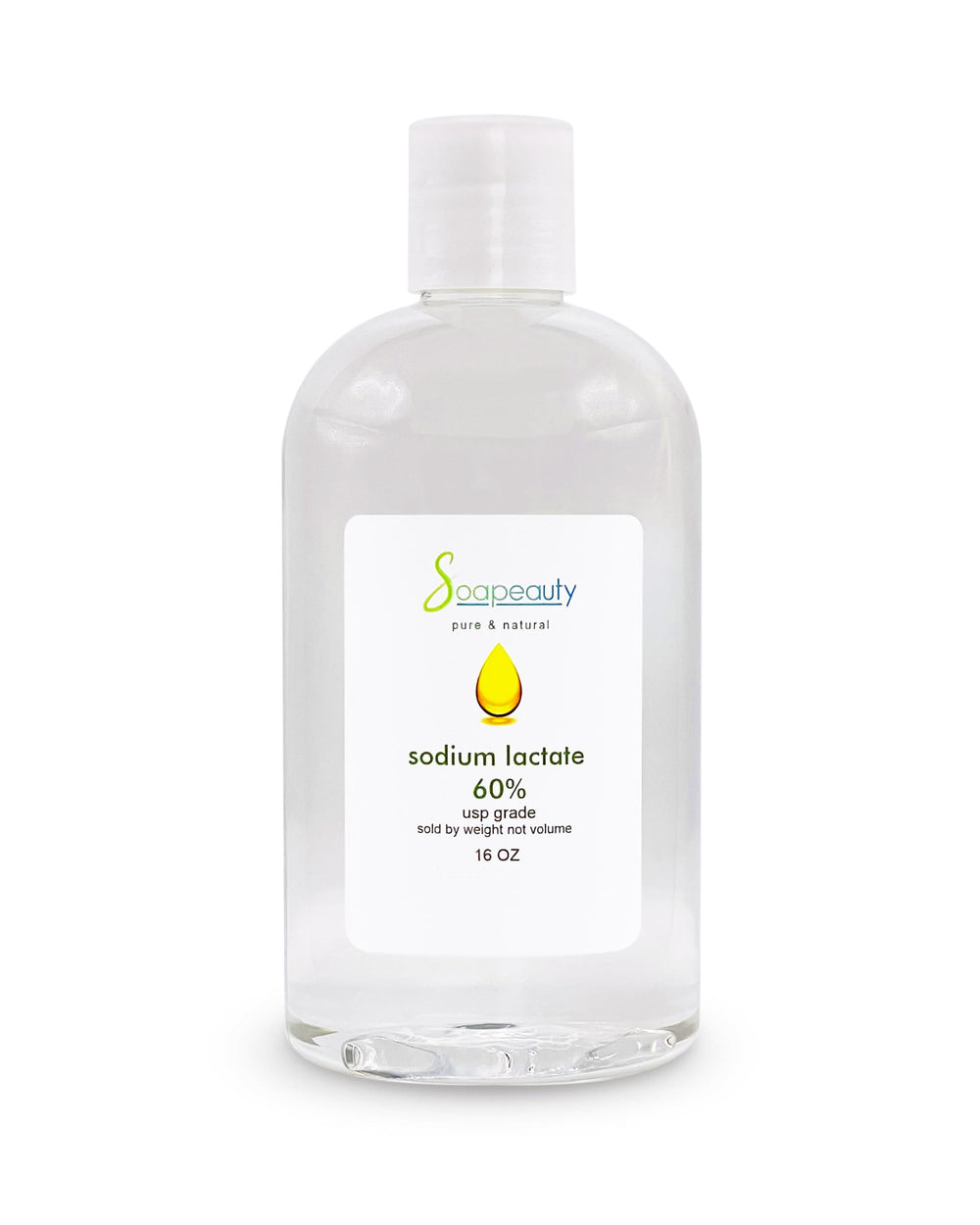 Soapeauty Sodium Lactate bottle pour shows humectant moisture for soaps.