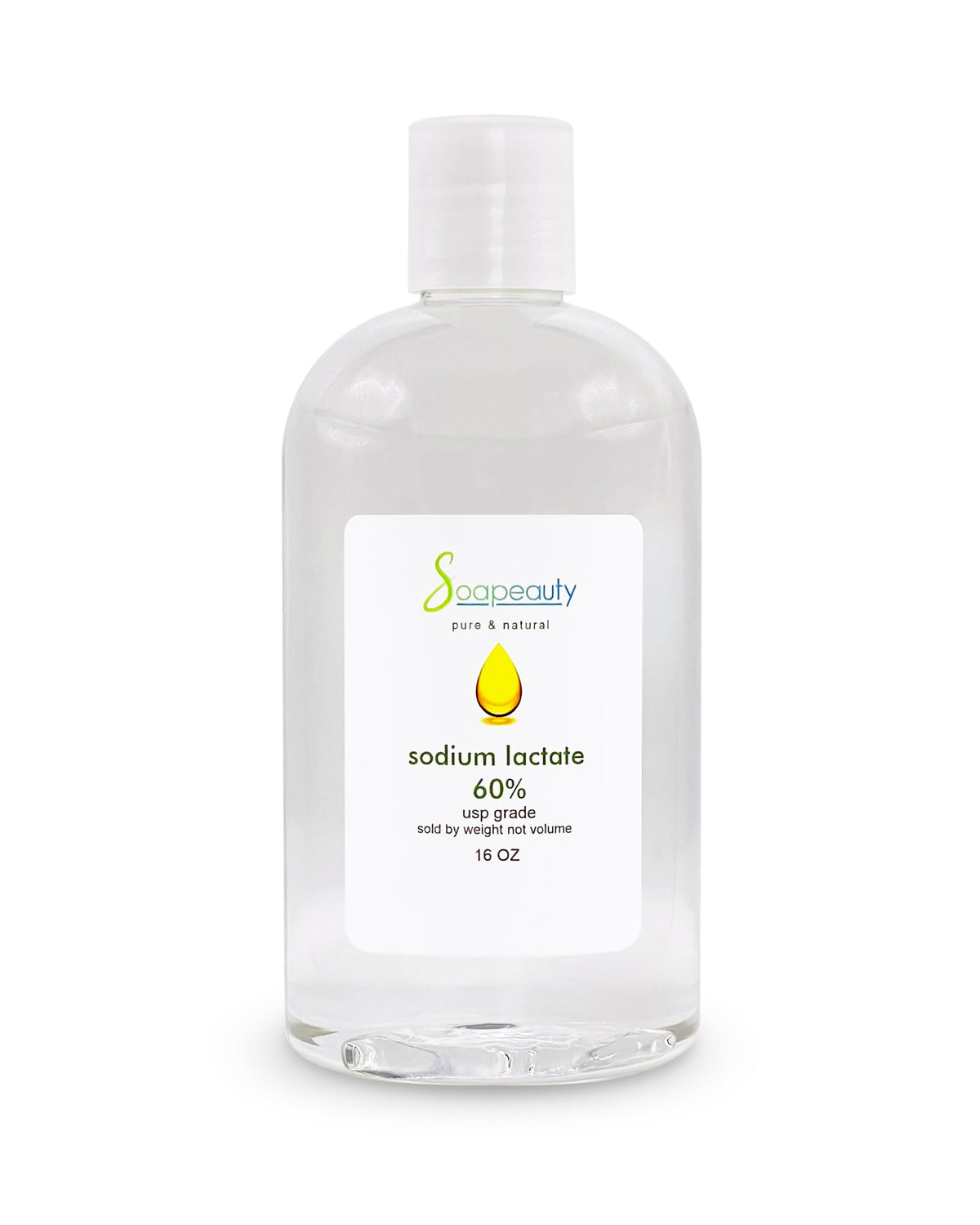 Soapeauty Sodium Lactate bottle pour shows humectant moisture for soaps.
