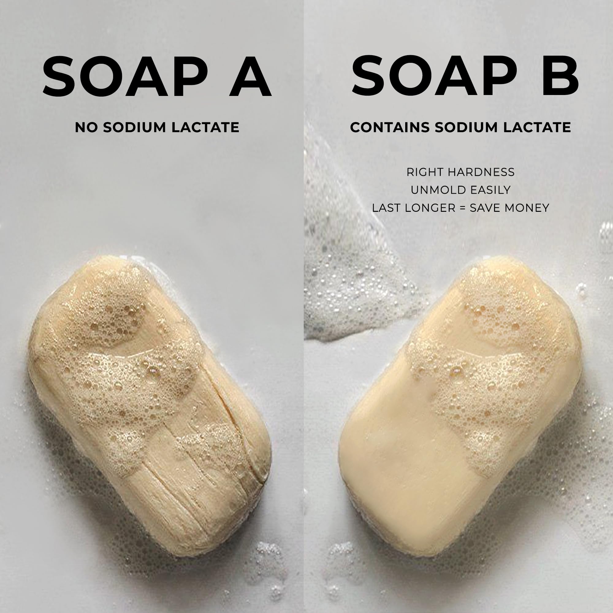 Soapeauty Sodium Lactate label close-up signals purity for reliable batch results.