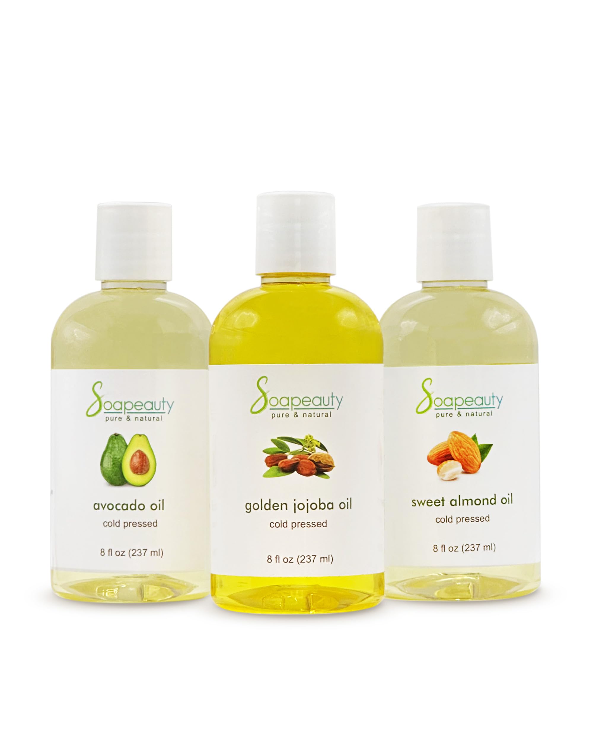 Soapeauty Sweet Almond Oil bottle close-up for skin and hair care.