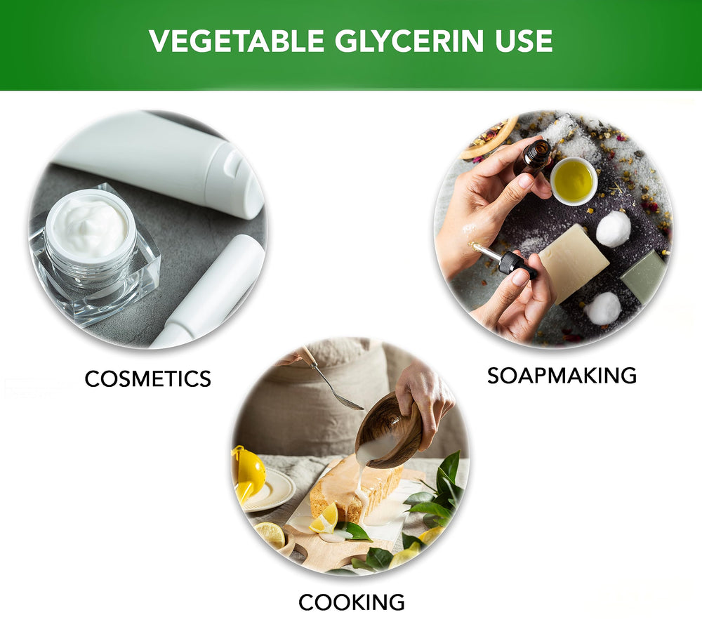 Soapeauty Vegetable Glycerin added to cosmetics for improved skin hydration.