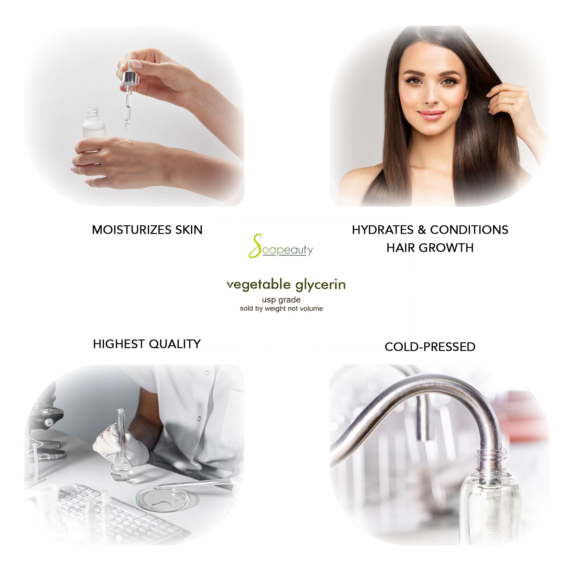 Soapeauty Vegetable Glycerin label close-up highlighting USP-grade quality.