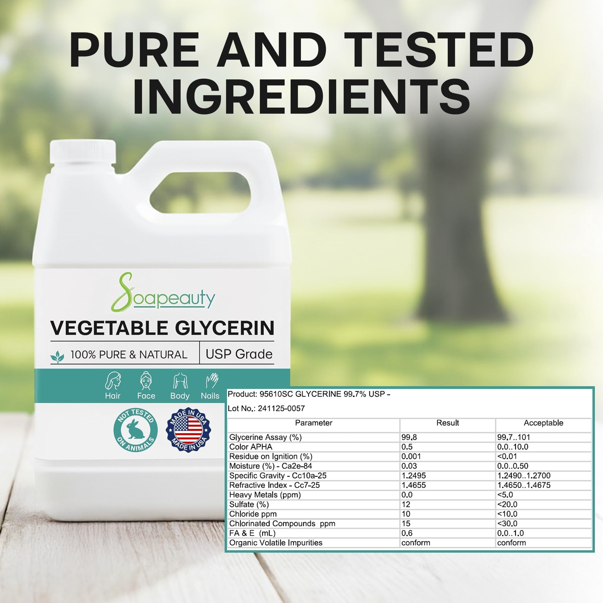 Soapeauty Vegetable Glycerin in a soap making bowl aiding moisture retention.