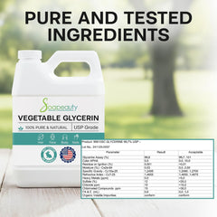 Soapeauty Vegetable Glycerin in a soap making bowl aiding moisture retention.