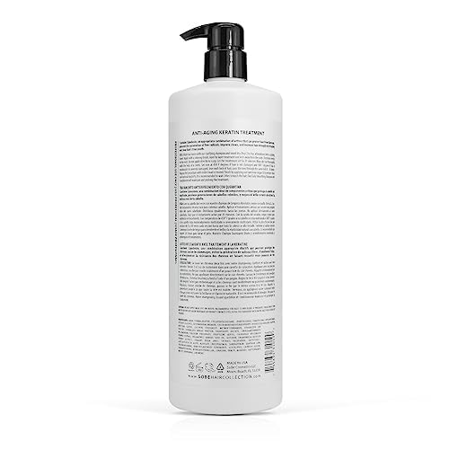 SOBE LUXE smoothing application demonstrates frizz control for sleek, manageable hair.
